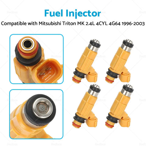 Mitsubishi Triton MK 2.4L 4CYL 4 x Fuel Injectors (1996-2003)