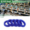 Oil Seal Rotary Shaft Seal TPU 38x55x10mm High Pressure Blue 5 Pcs