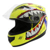 Kids M-XXL Youth Full Face Motorcycle Helmet DOT Shark Yellow