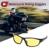 Motorcycle Riding Goggles Yellow Lens Black Frame Tri-acetel Cellulose
