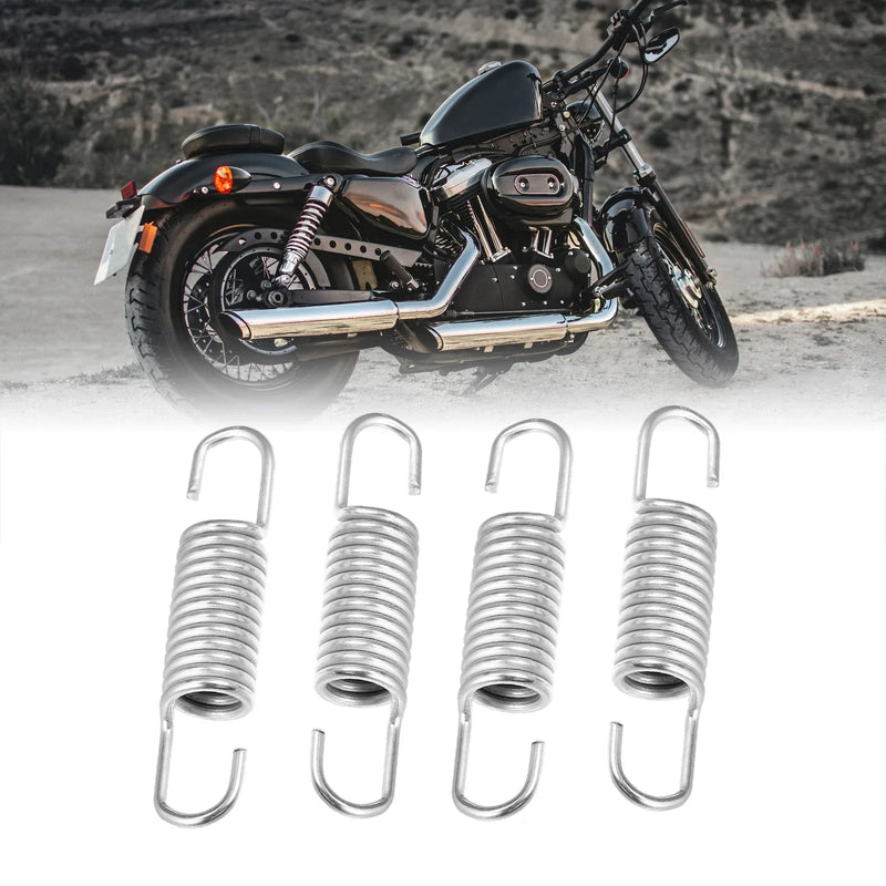 Suzuki 4 Pcs 6cm Silver Tone Motorcycle Brake Pedal Return Spring