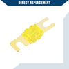 Car Motorcycle Gold Tone Yellow 10 Pcs 20A Mini ANL Fuses