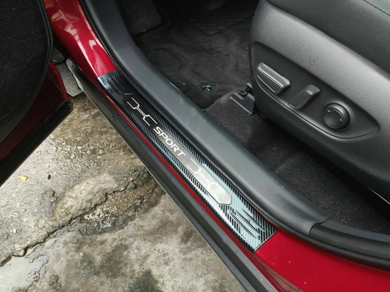 Toyota RAV4 Carbon Fiber Door Sill Scuff Plate Outer Cover (2019-2023)