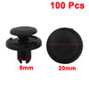 Honda Car Door Clips 100 Pcs 8mm Black Plastic Rivets