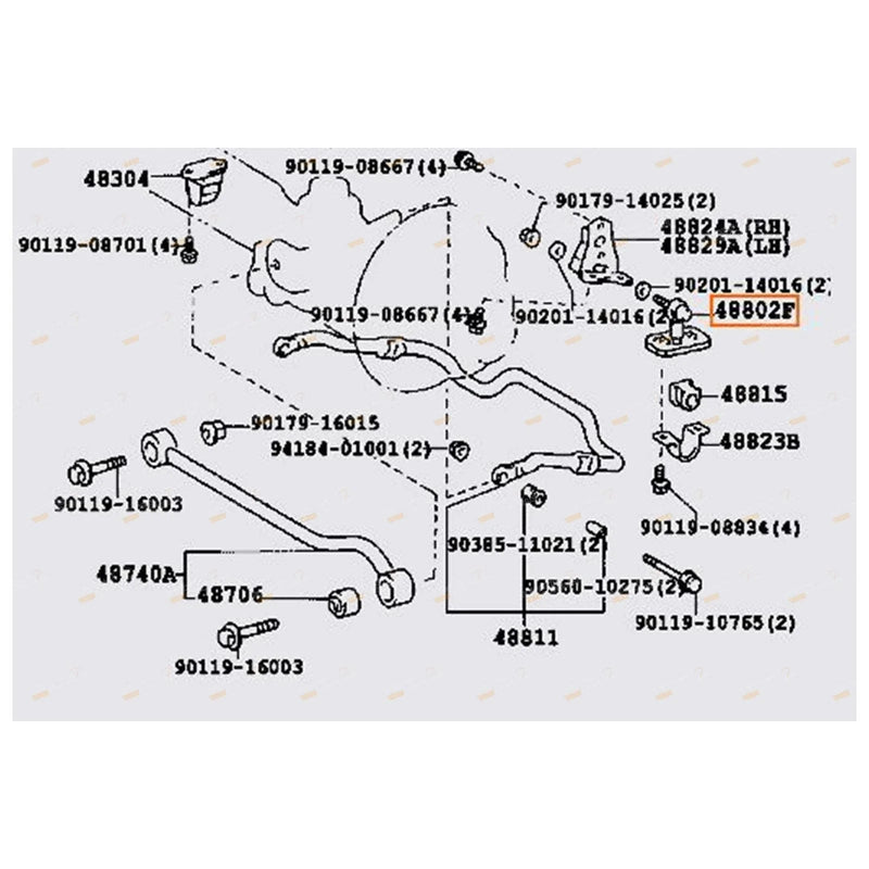 Landcruiser 100 Series Front Sway Bar Links Stabilizer (1998–2007)
