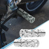 Aolly Motorcycle Rearsets / 8mm Aluminum / Footpeg Footrest Silver Tone