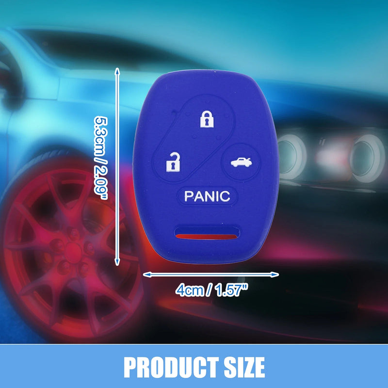 Honda Accord Civic CR-V Pilot Black Blue Smart Key Fob Covers (2 x)