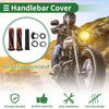 Motorcycle Black Orange Hand Grips Cover Kit 7/8 22mm