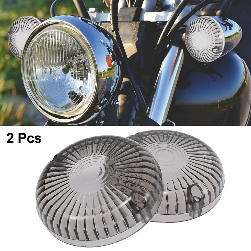 Yamaha V-Star 650 1100 2 x Smoked Color LED Turn Signals Lens Covers