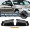 BMW E60 E61 F10 F11 E63 Rearview Mirror Cover Cap Black Carbon Fiber