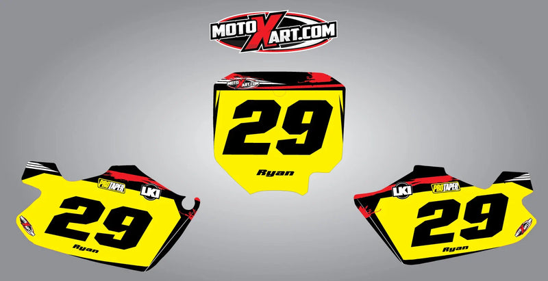 Honda CR 85 Custom Number Plates RUFF Style Sticker Kit (2003-2013)