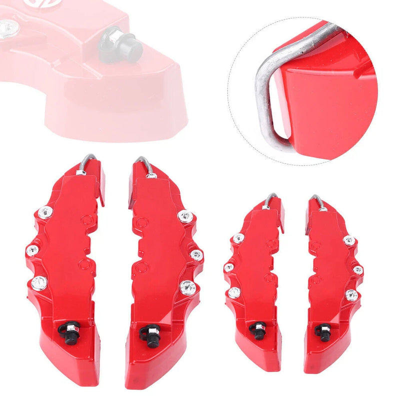 Car 16-17" Wheels 4 x Red Disc Brake Caliper Covers (2016-2017)