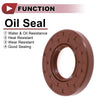 Oil Seal Rotary Shaft Seal FKM Rubber 35x70x10mm Brown 2 x Pcs