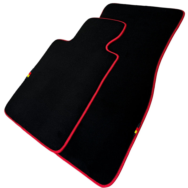 BMW X1 Series E84 SUV (2009-2015) Red Trim AutoWin Black Floor Mats
