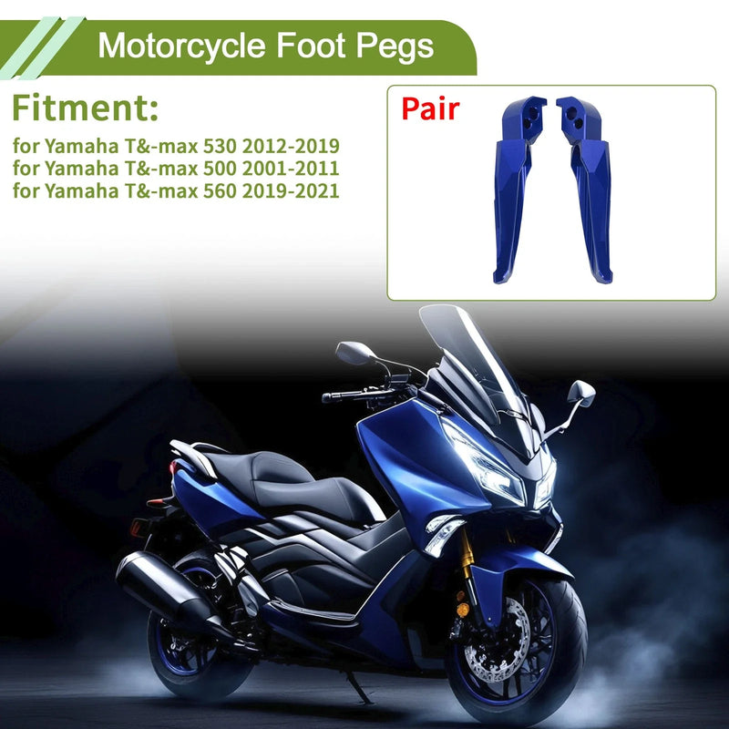 Yamaha Tmax 530 Foot Pegs Aluminum Alloy Blue (2012–2019)