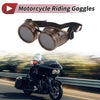 Motorcycle 1 Pc Motorcycle Riding Goggles Black Lens Brass Frame Glass ABS