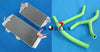 Kawasaki KX450F KXF450 Aluminum Radiator & Green Silicone Hose (2006-2008)