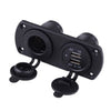 Car Truck 12-24V Dual USB Charger Socket Plug Panel
