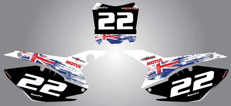 Honda CRF450 (2013-2016) - Aussie Pride Stickers Custom Number Plates