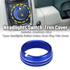 Dodge Ram Blue Headlights Switch Button Knob Ring Trim Cover (2010 - 2017)