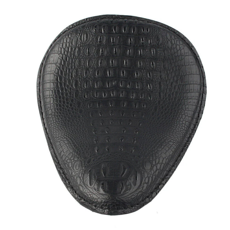 Harley Bobber Chopper Black Alligator Leather Solo Driver Seat