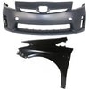 Bumper Cover Kit For 2010-2011 Toyota Prius Front Bumper