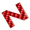Car Badge Alphabet Letter Carbon Red N Decals Stickers Emblem