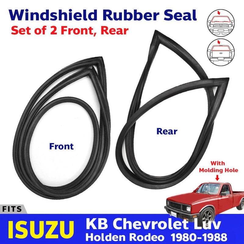 Windshield Rubber Seal Front+Rear Fits Isuzu KB Holden Rodeo 2D no Cab 80-88 D11