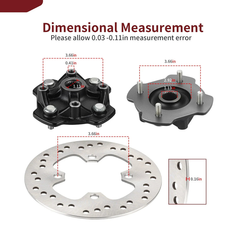 Honda Rancher 420 2 x Wheel Hub Brake Disc (2014–2024)