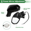 Toyota Camry Manual Folding Gloss Black Left Side Door Mirror Replacement
