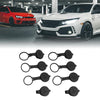 8pcs Black Waterproof Motorcycle Car Cigarette Lighter Socket Cover Cap Lid 12V