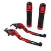 Kawasaki ZX1400 Red Extendable Brake Clutch Levers & Handlebar Grips (2006-2023)