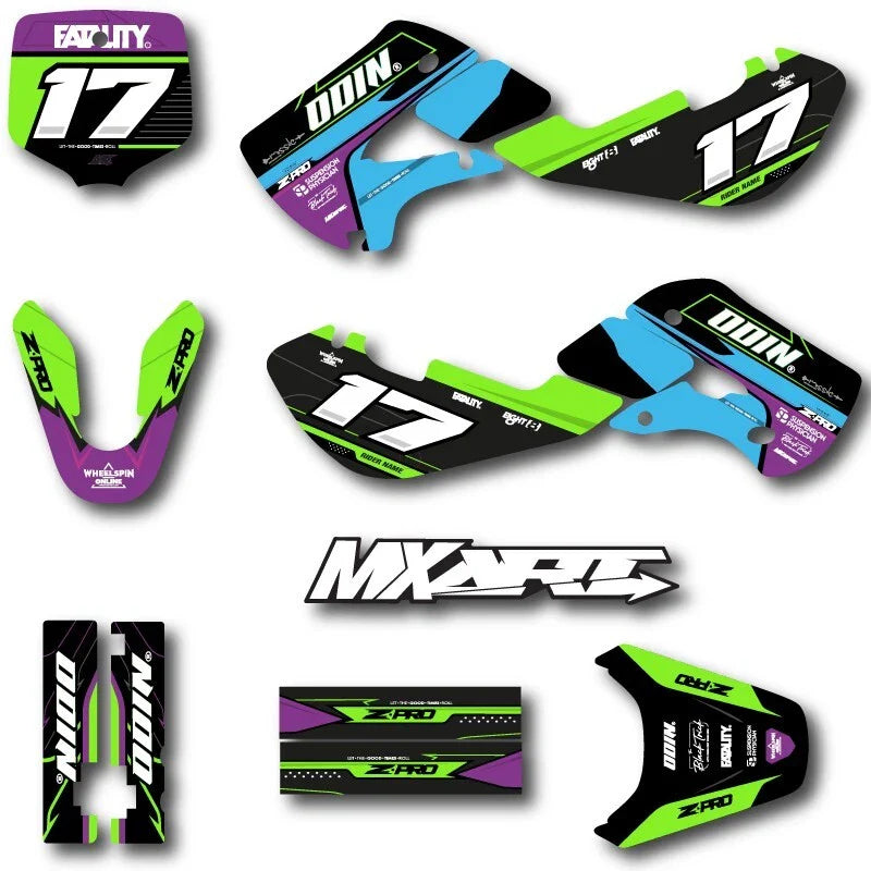 Suzuki RM 65 Custom Decal Kit Synth Style