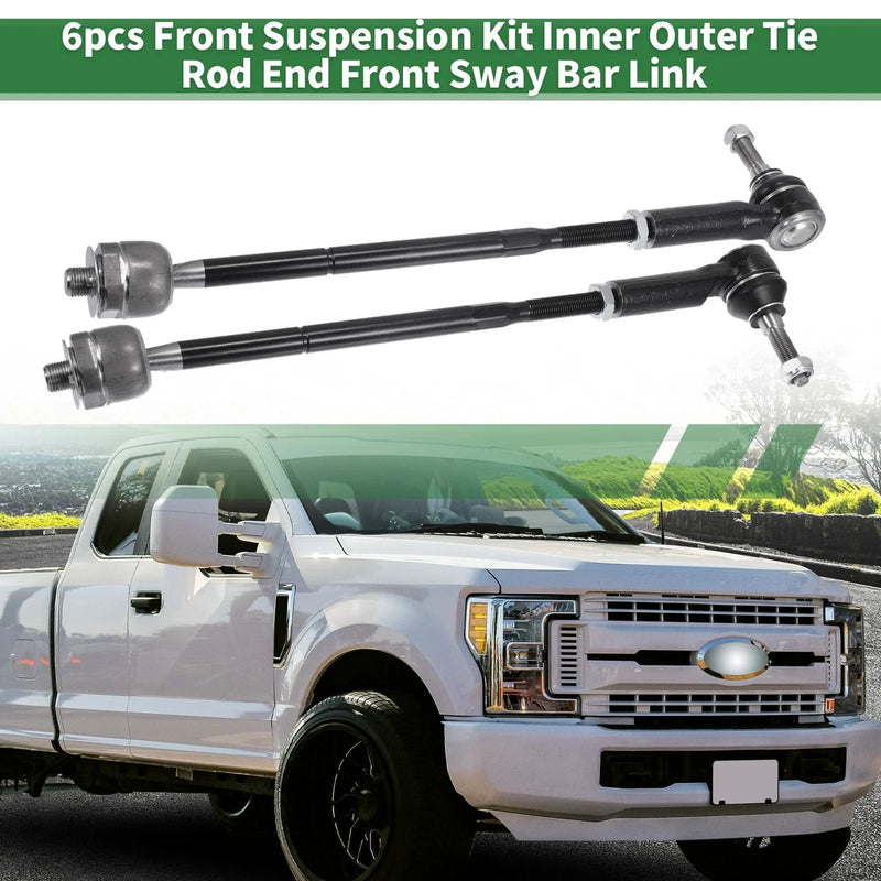 Ford Mustang 6 x Front Suspension Kit Tie Rod Ends & Sway Bar Links (2011-2014)