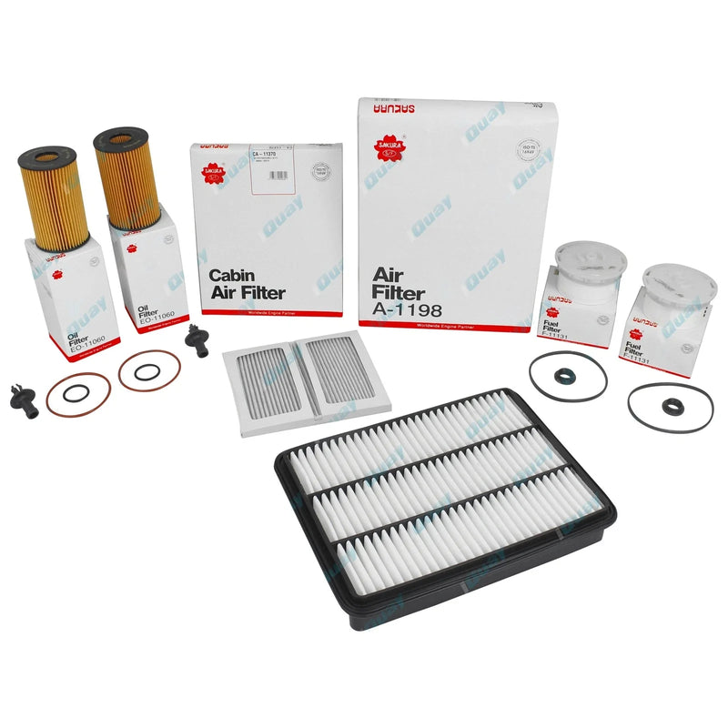 Toyota 78 79 Series V8 1VDFTV 4.5L Air Oil Fuel Cabin Filter Service Kit