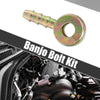 Motorcycle Iron Bronze Tone M6x1 Banjo Bolt with Copper Washers