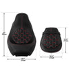 Harley Touring CVO Black Driver Passenger Seat Red Stitching (2009-2023)