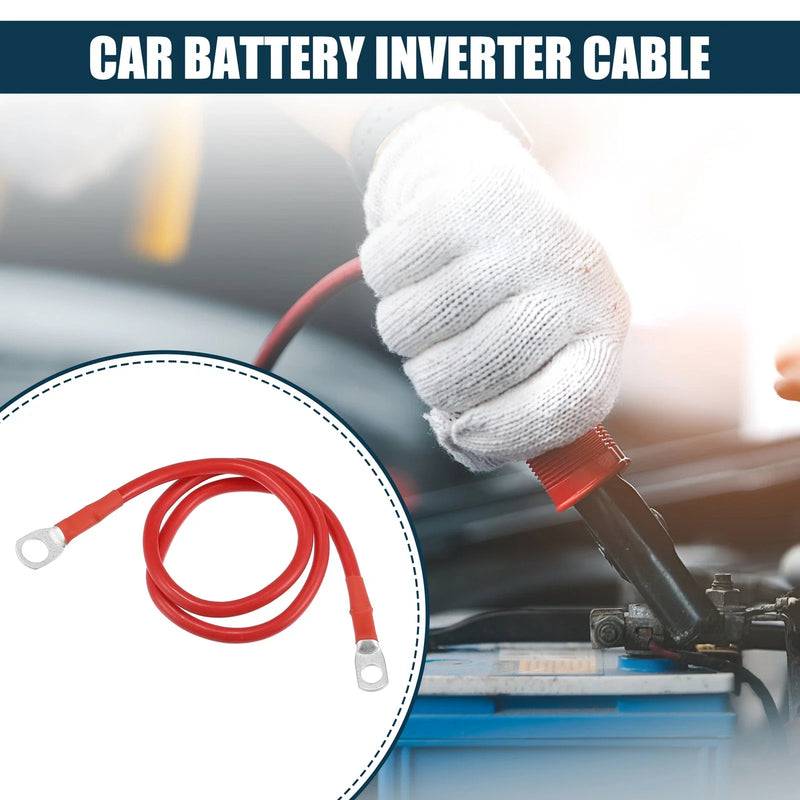 Cable Car Marine Battery Inverter Copper Wire 5/16-3/8 2ft Red