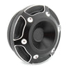 Harley X350 Black & Silver Frame Hole Cover Caps