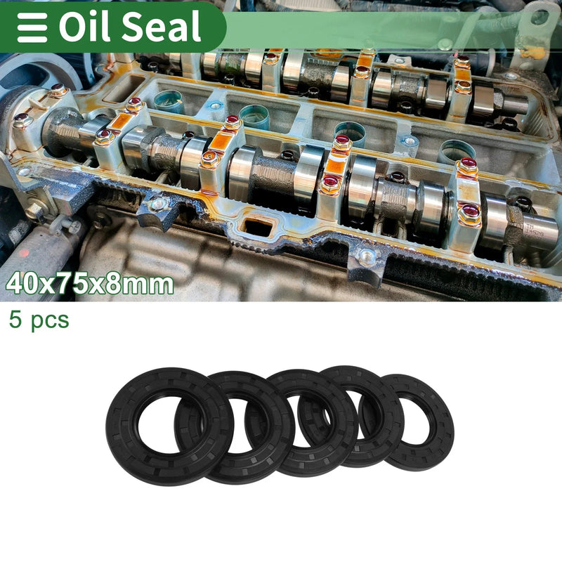 Make Model Oil Seal / 40x75x8mm / Rotary Shaft Seal NBR Black