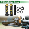 Motorcycle Yellow Curve Pattern 7/8" 22mm Hand Grips Cover Kit
