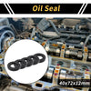 Oil Seal Rotary Shaft Seal NBR Rubber 40x72x12mm Black 5 Pcs
