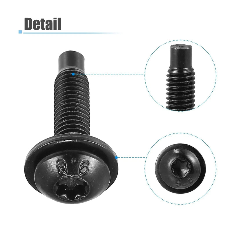 Jeep Wrangler (2007-2018) - 6 x Bolts Extra Long Black Torx Screws