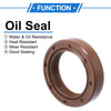 Make Model Oil Seal 22x32x7mm Rotary Shaft Seal FKM Rubber Brown 2 x