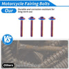 Harley Road Glide Windshield Bolts Titanium Alloy Burnt Blue (2015–2024)