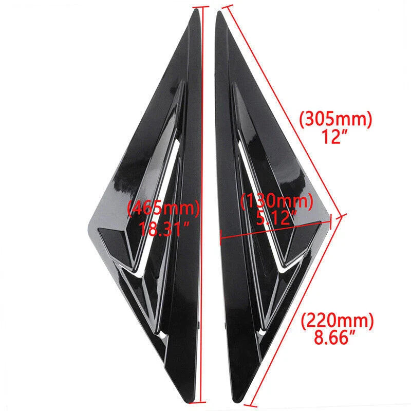 Hyundai Elantra 2 x Gloss Black Side Vent Window Louvers (2021-2024)