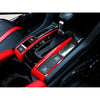 Honda Civic 2 x Red ABS Control Panel Shifter Frame Bezel (2016-2018)