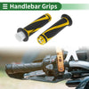 Motorcycle 7/8 22mm Grips Cover Aluminum Alloy Rubber Yellow