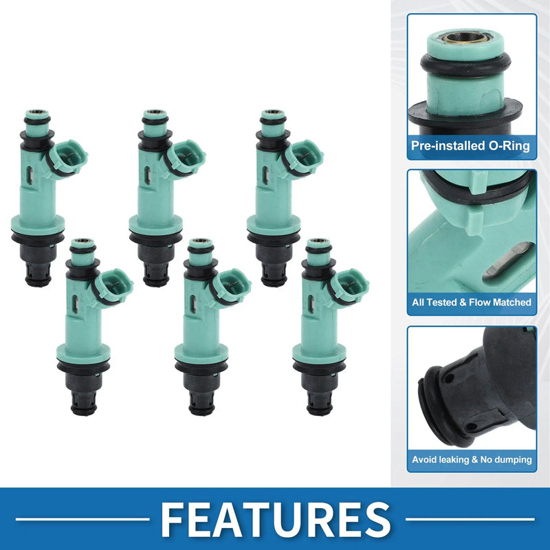 Lexus GS300 Base Sedan (1998-2005) 3.0L Blue 6 x Fuel Injectors