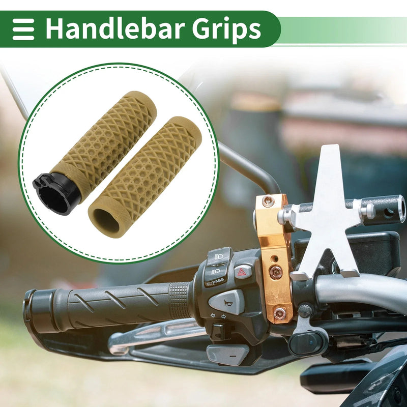 Motorcycle 25mm Hand Grips Cover Kit TPU Yellow